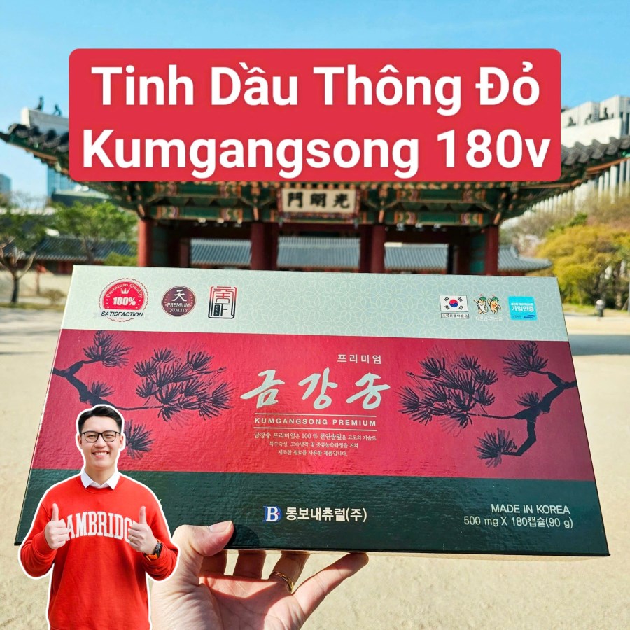 Tinh Dầu Thông Đỏ Cao Cấp Kumgangsong Premium 180 viên x 500mg