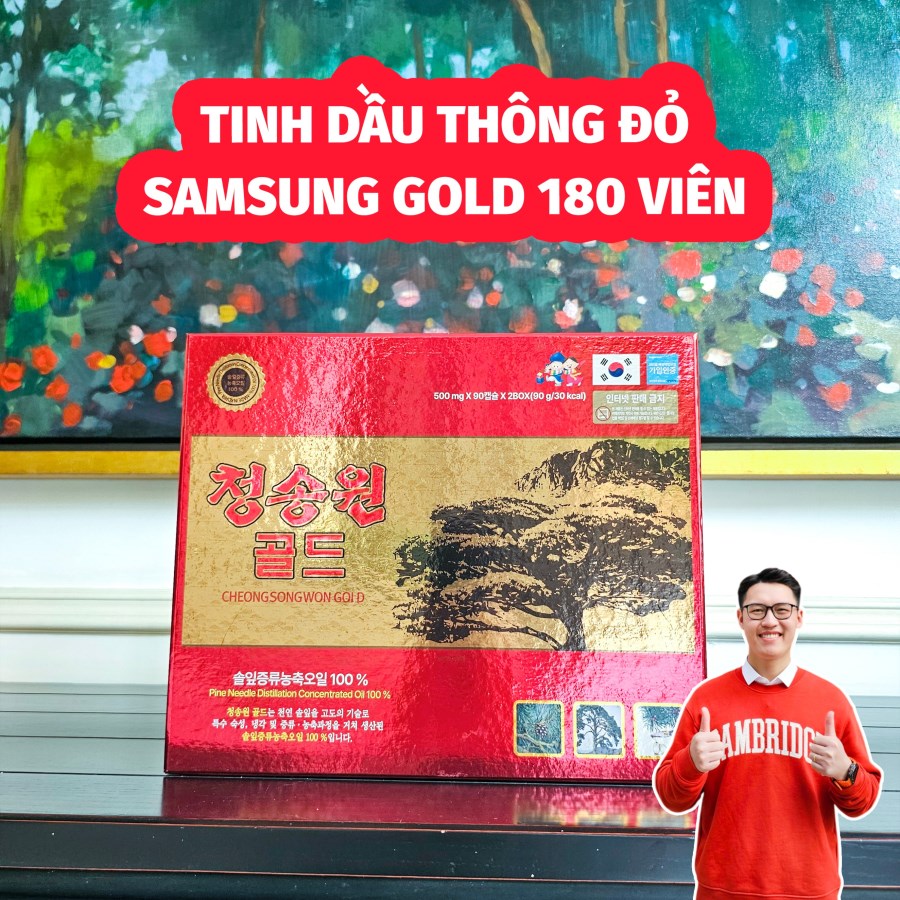 Tinh Dầu Thông Đỏ Samsung Gold 180 viên x 500mg