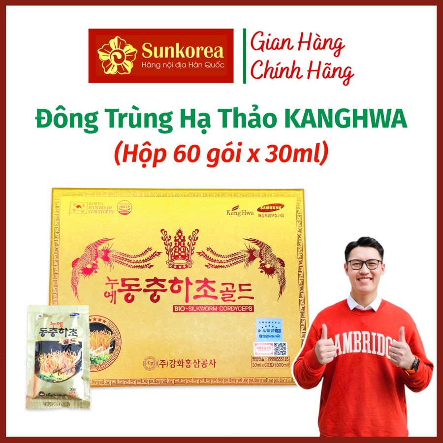 Nước Đông Trùng Hạ Thảo KANGHWA - 60 gói x 30ml